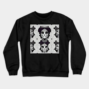 Catrina La Calavera Pattern Crewneck Sweatshirt